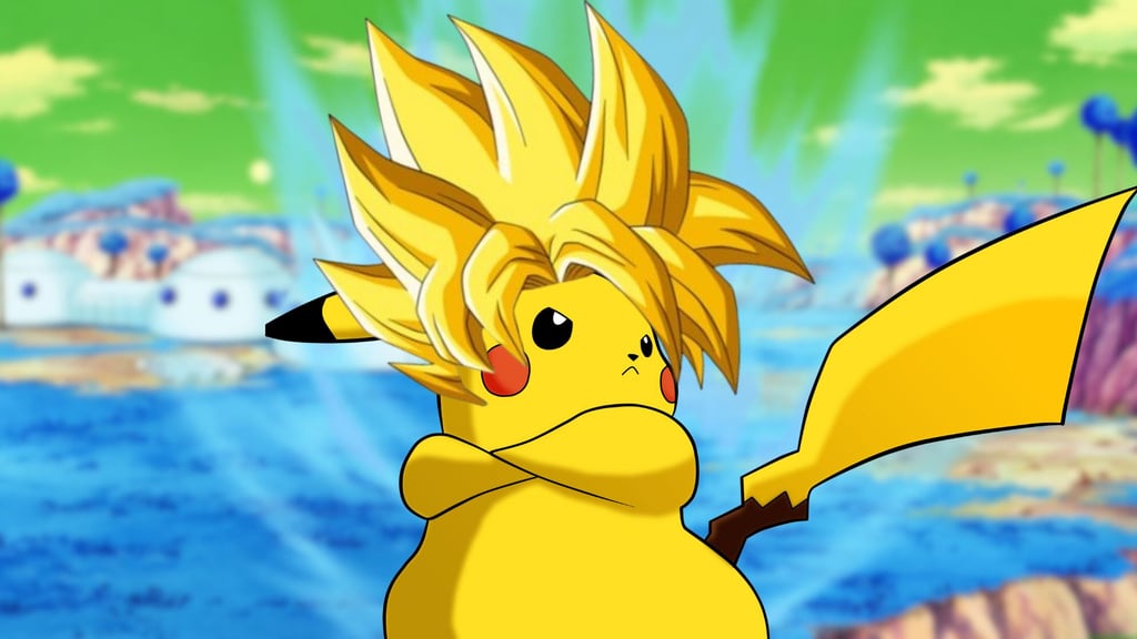 Pokémon a bien fait faire le Kaméhaméha de Goku à Pikachu lors d'un combat qui ressemble bien à l'un de ceux de Dragon Ball...