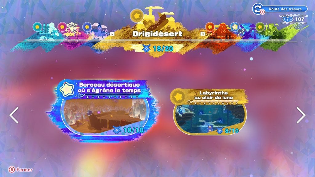Origidésert Kirby au Pays des étoiles filantes : toutes les astralées du monde 5