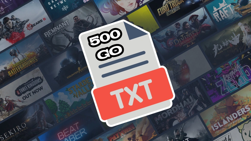 Averti que son disque dur est presque plein, il découvre que Steam a créé un fichier texte d'une taille de près de 500 Go