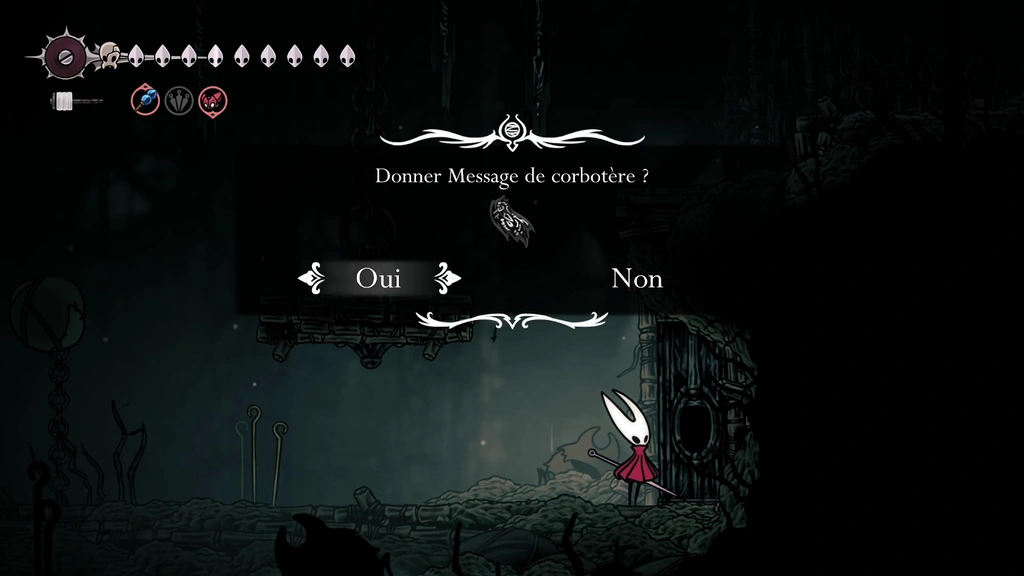 Message de Corbotère Silksong : Craw Summons... Comment avoir l'objet et où l'utiliser pour un boss inédit ?