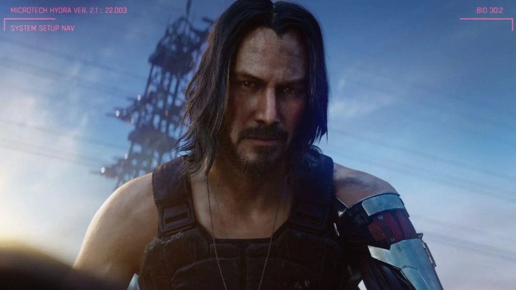 Un fan de Cyberpunk 2077 attaque l'ennemi, vole soudainement à travers la carte et atterrit près de la tour secrète où les flashbacks de Johnny ont eu lieu...