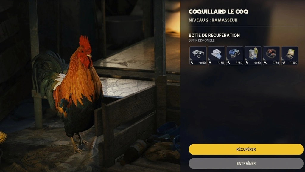 Coquillard ARC Raiders : comment avoir le coq Scrappy au niveau max et avec quelles ressources ?