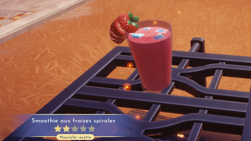 Smoothie aux Fraises spirales Dreamlight Valley : comment préparer cette recette 2 étoiles ?