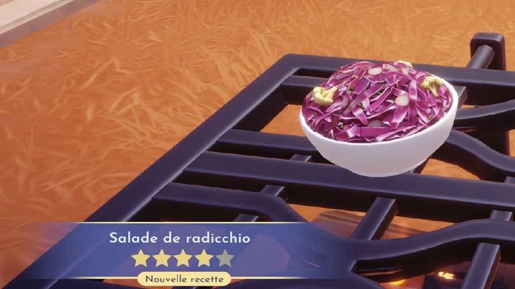 Salade de radicchio Disney Dreamlight Valley : comment préparer cette recette 4 étoiles ?