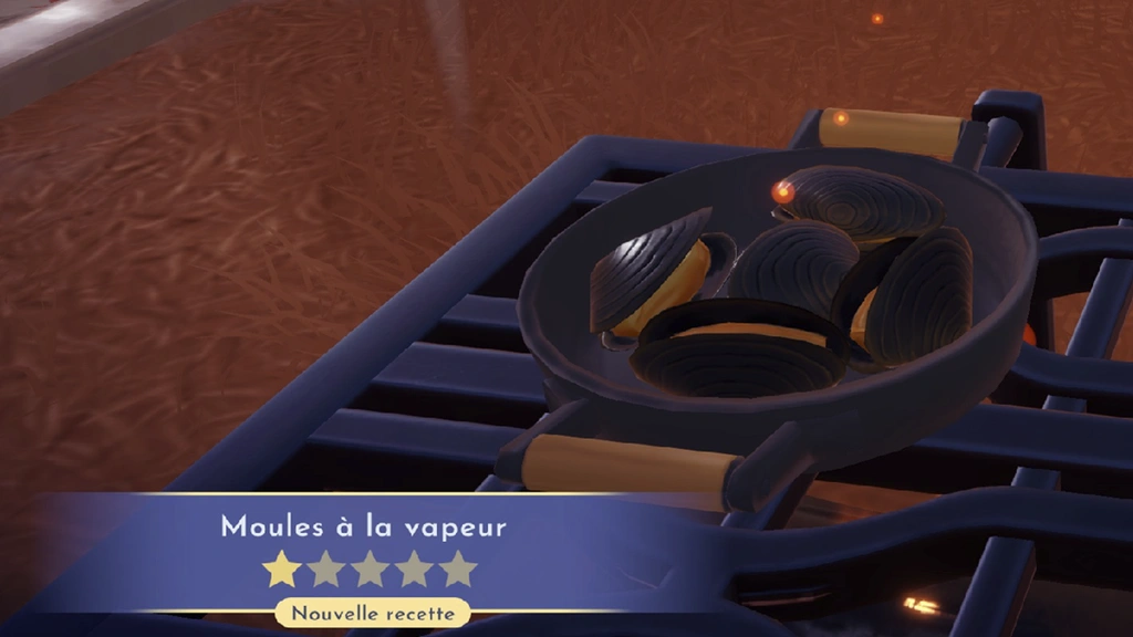 Moules à la vapeur Dreamlight Valley : comment préparer cette recette 1 étoile ?