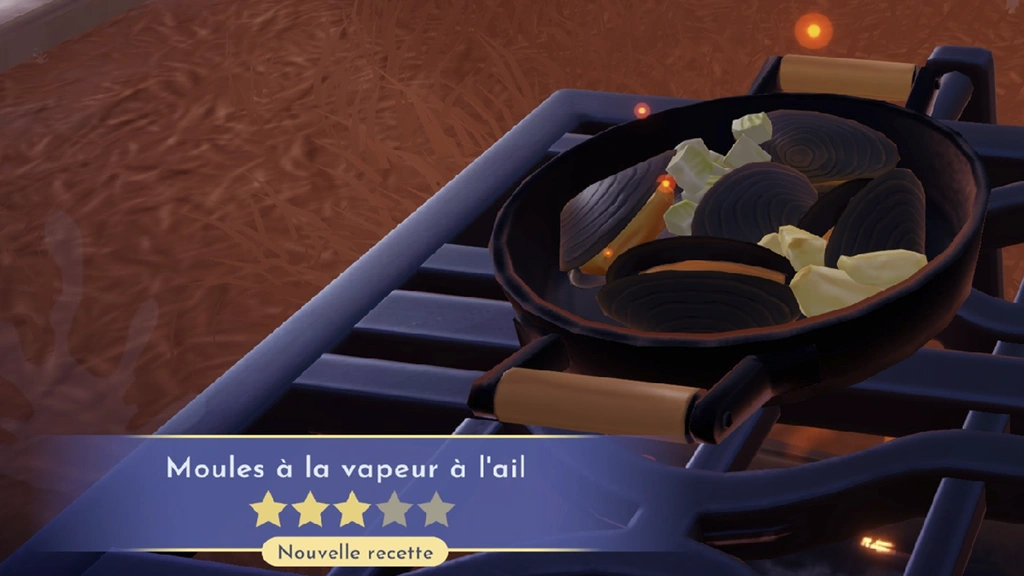 Moules à la vapeur à l'ail Dreamlight Valley : comment préparer cette recette 3 étoiles ?