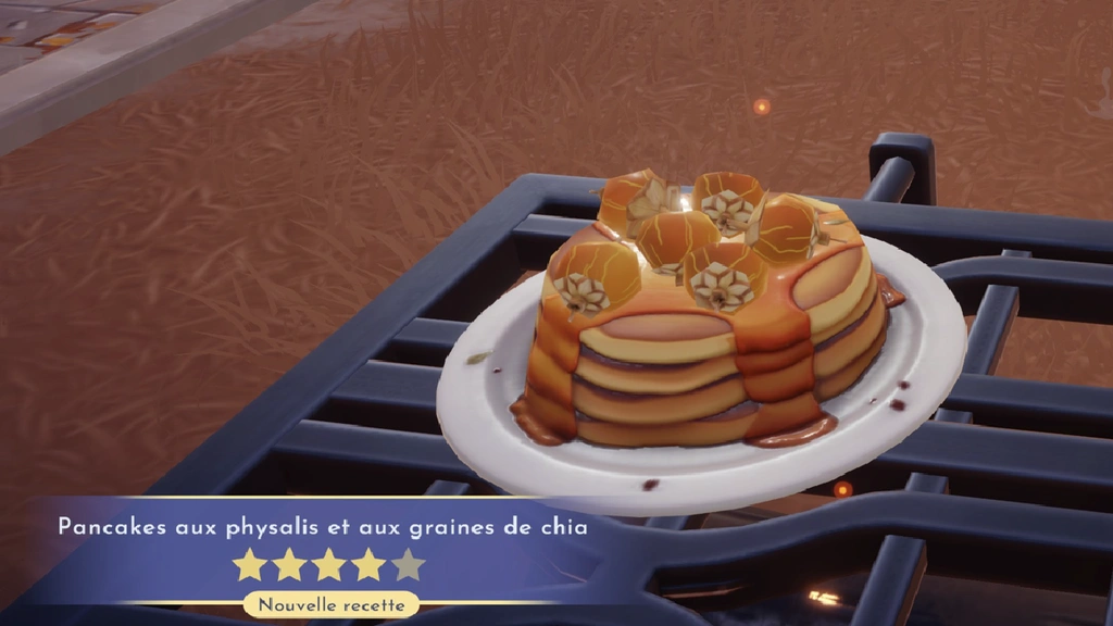 Pancakes aux physalis et aux graines de chia Dreamlight Valley : comment préparer cette recette 4 étoiles ?