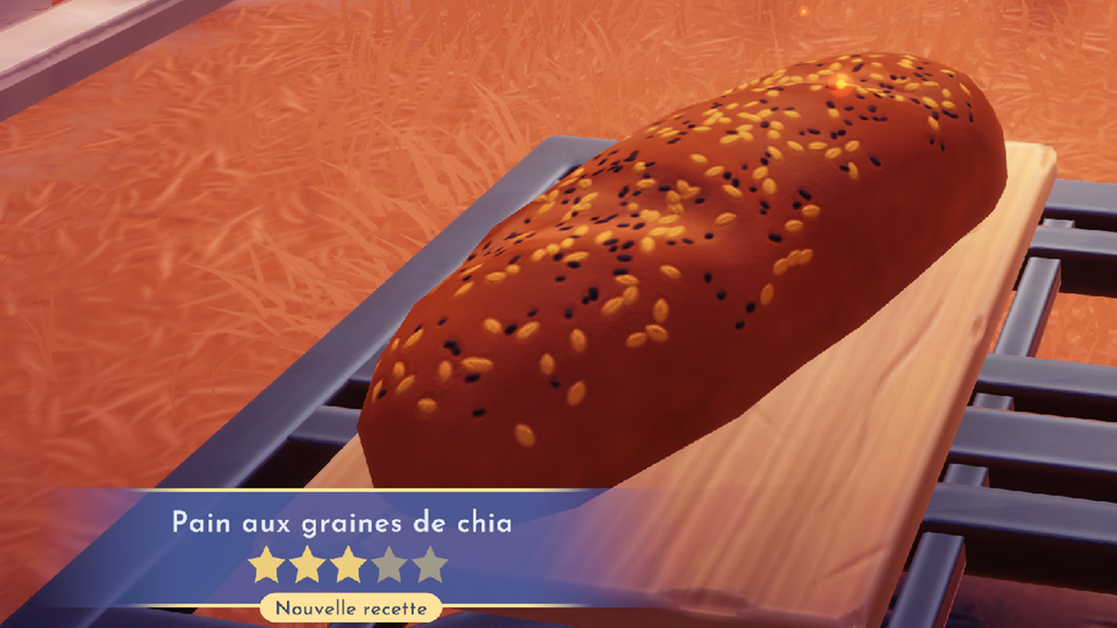 Pain aux graines de chia Disney Dreamlight Valley : comment préparer cette recette 3 étoiles ?