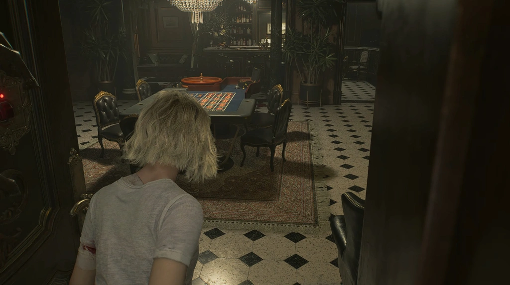 Salle de jeux Resident Evil Requiem : comment ouvrir la porte avec le renfoncement ?