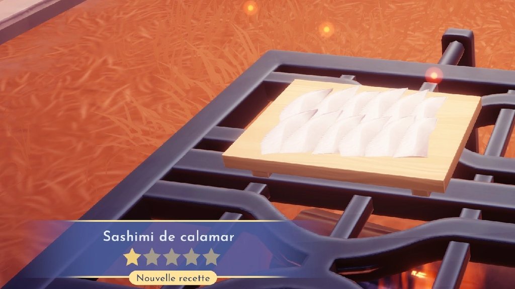 Sashimi de calamar Dreamlight Valley : comment préparer cette recette 1 étoile ?