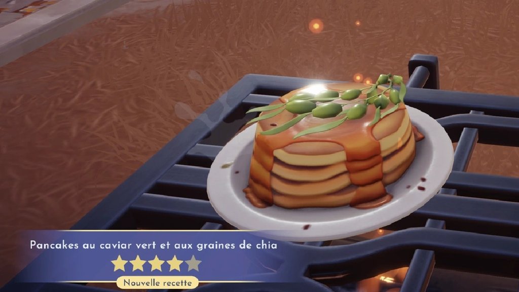 Pancakes au caviar vert et aux graines de chia Dreamlight Valley : comment préparer cette recette 4 étoiles ?