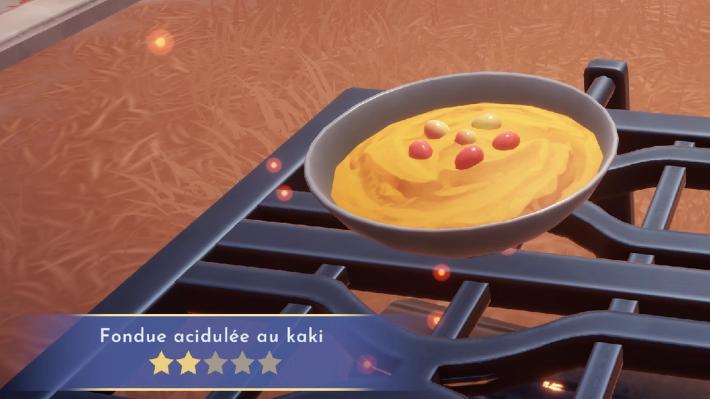 Fondue acidulée au kaki Dreamlight Valley : comment préparer cette recette 2 étoiles ?
