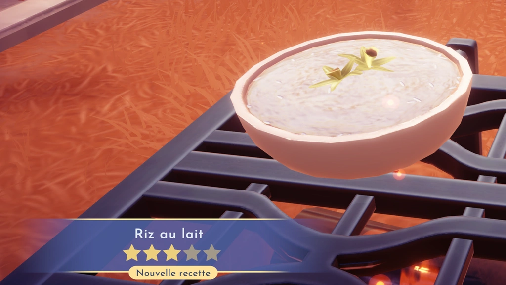 Riz au lait Disney Dreamlight Valley : comment préparer cette recette 3 étoiles ?