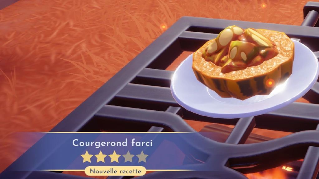 Courgerond farci Dreamlight Valley : comment préparer cette recette 3 étoiles ?