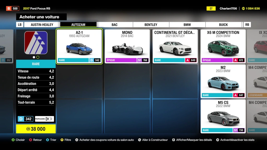 Autozam AZ 1 Forza Horizon 6 : code, emplacement, build... comment la récupérer et en faire l'une des meilleures voitures de Drag Race ?
