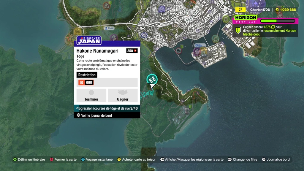 Forza Horizon 6 Toge Hakone Nanamagari : où trouver la course du défi hebdomadaire de FH 6 ?