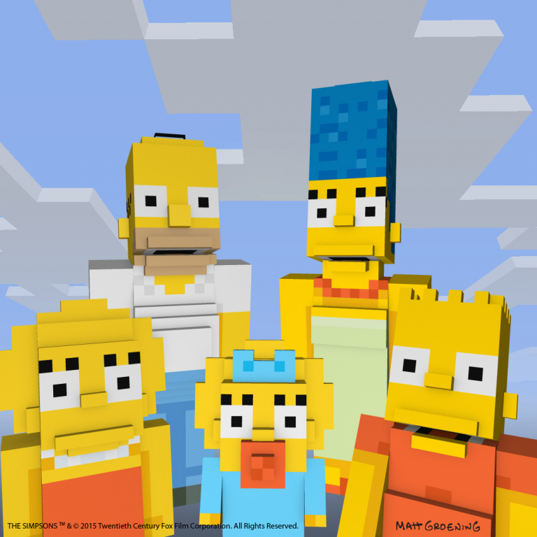 Les Simpson arrivent dans Minecraft sur Xbox