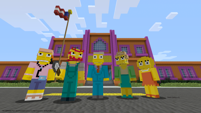 Les Simpson débarquent dans Minecraft sur PlayStation