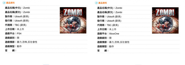 ZombiU aperçu sur PS4 et Xbox One du côté de Taïwan