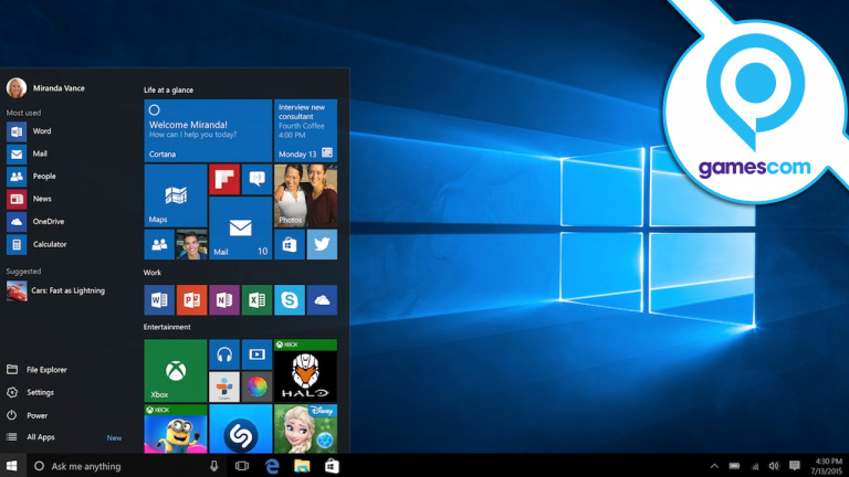 gamescom : Windows 10, Microsoft unifie son expérience de jeu