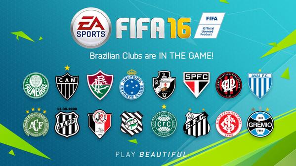 16 clubs brésiliens sous licences pour FIFA 16