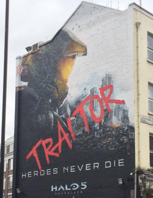Pour sa promo, Halo 5 s'offre un graffiti géant à Londres
