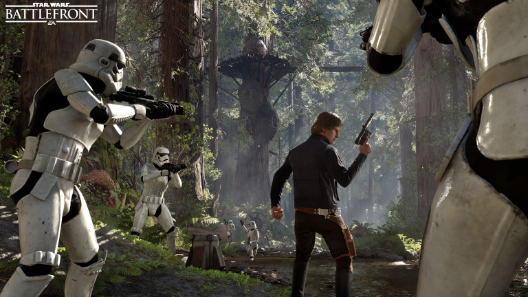 Star Wars Battlefront : Han Solo se dévoile en screenshot sur Endor