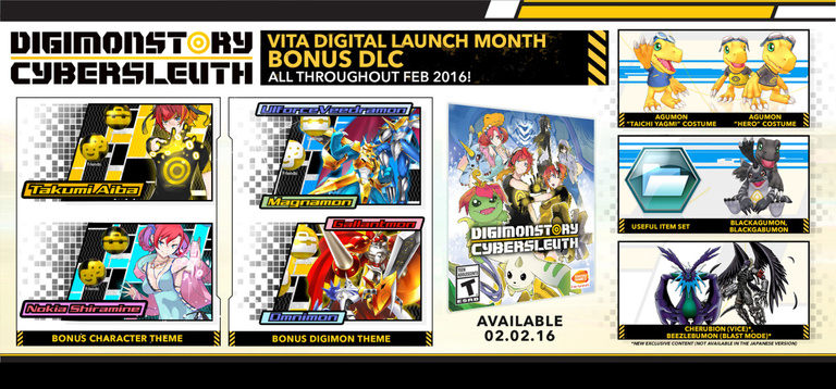 Digimon Story Cyber Sleuth : La liste des DLC offerts sur PS Vita Digimon Story Cyber Sleuth : La liste des DLC offerts sur PS Vita