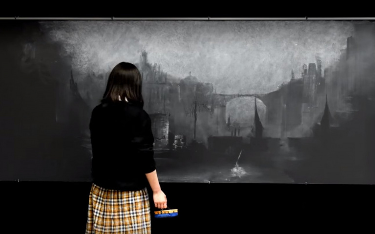 Dark Souls 3 en un superbe tableau à la craie