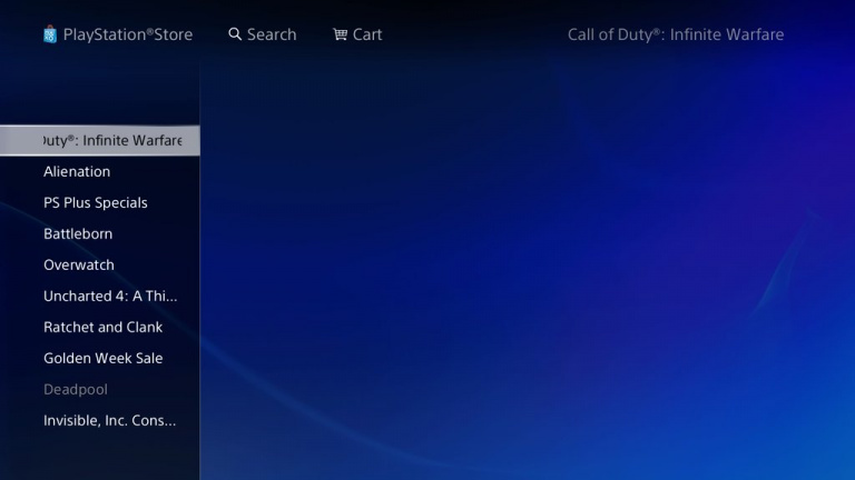 Call of Duty 2016 : Le titre "Infinite Warfare" fuite sur le PS Store