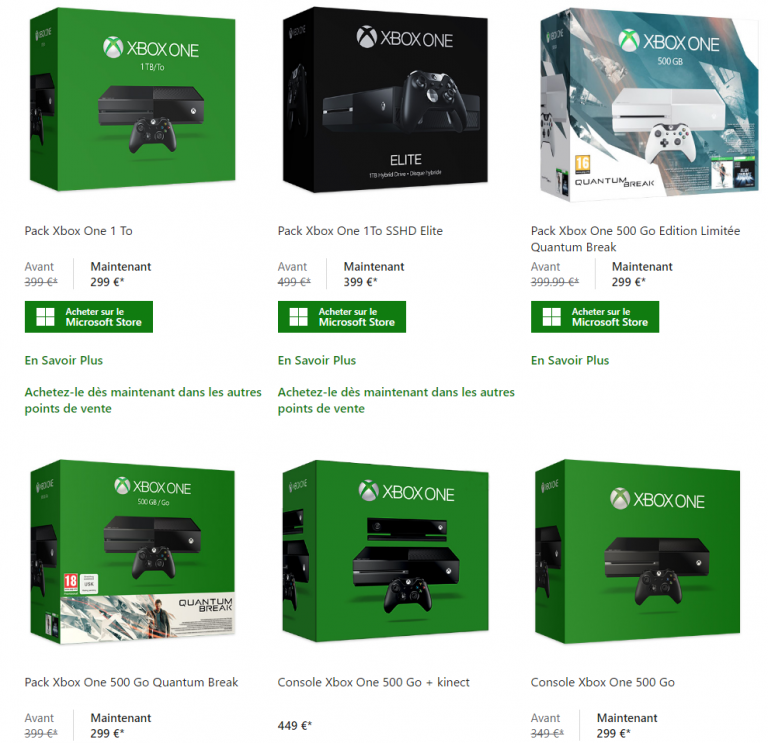 La Xbox One baisse de prix et passe sous la barre des 300 €