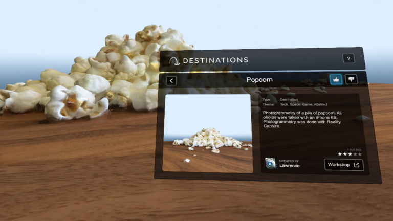 Valve lance Destination son outil VR de construction 3D à base de photos