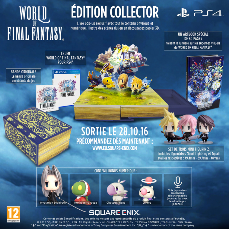 L'édition collector de World of Final Fantasy se dévoile