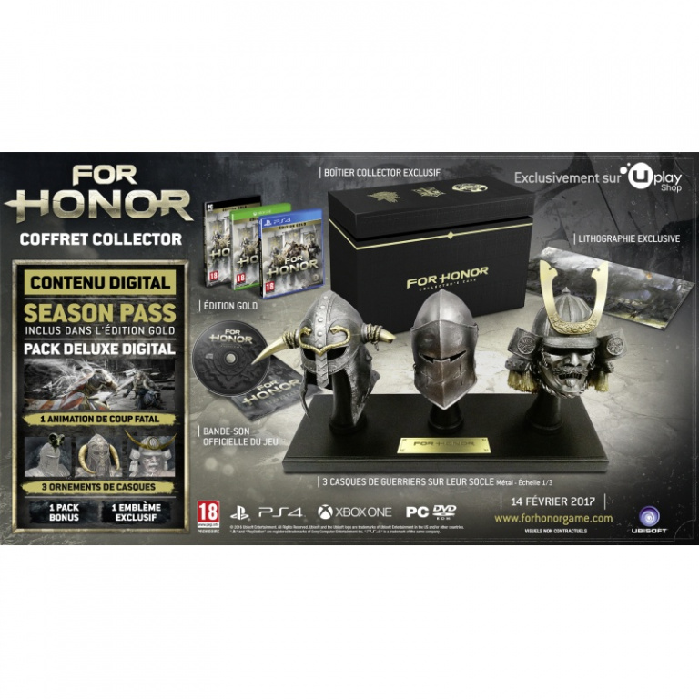 gamescom 2016 - For Honor : Une édition collector avec 3 heaumes en métal