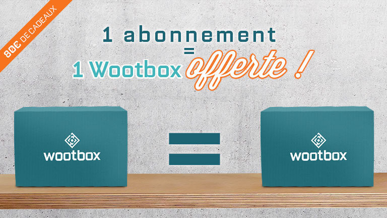 Jusqu’au 30 septembre, une Wootbox achetée = une Wootbox offerte.
