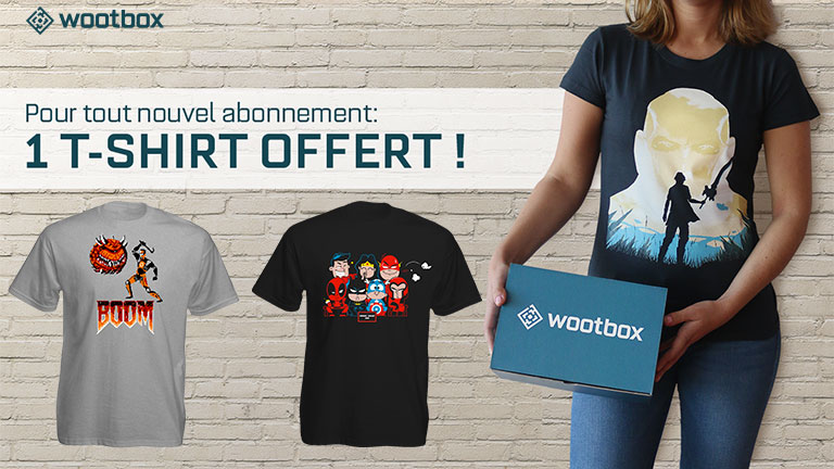 Un t-shirt offert pour tout nouvel abonné à la Wootbox !