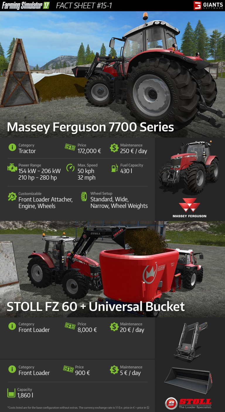 Massey Ferguson 7700 Series + Stoll FZ 60 + Universal Bucket