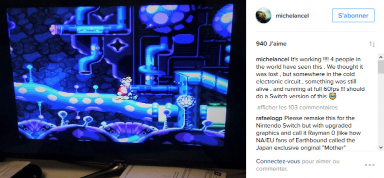 Michel Ancel retrouve une version SNES de Rayman dans ses cartons