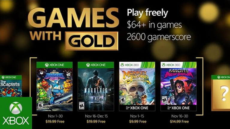 Xbox Live Gold : découvrez les jeux gratuits du mois de novembre