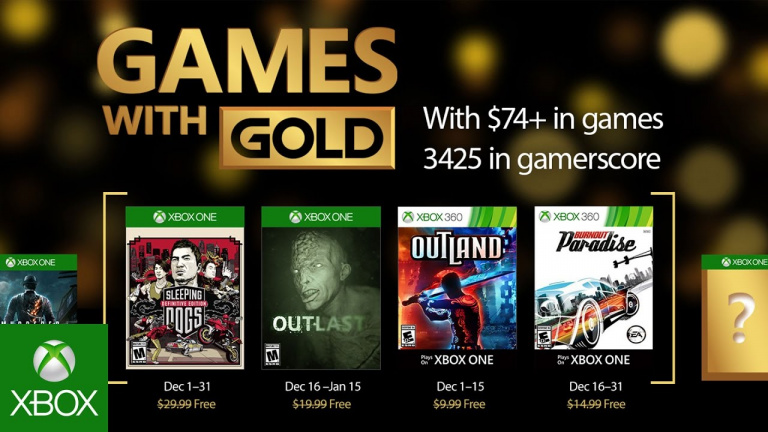 Xbox Live Gold : découvrez les jeux gratuits du mois de décembre