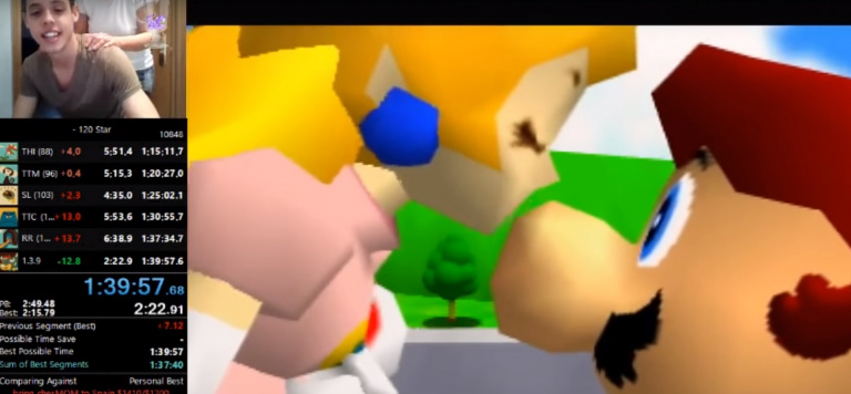Super Mario 64 fini à 100% en moins d'une heure quarante !