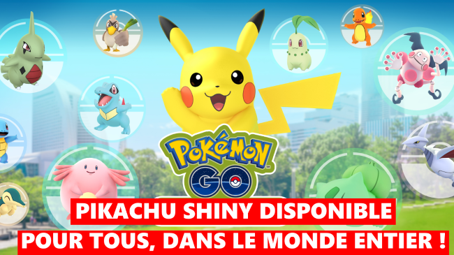 Pokémon GO : Pikachu Shiny disponible pour tous en France et partout dans le monde