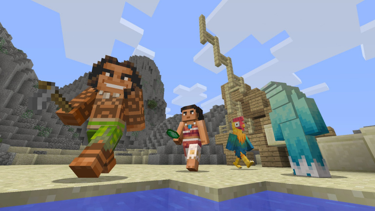 Minecraft : Un patch avec un pack de personnages Vaïana arrive en jeu