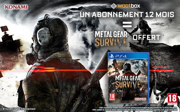 Découvrez le monde apocalyptique de Metal Gear Survive avec la Wootbox