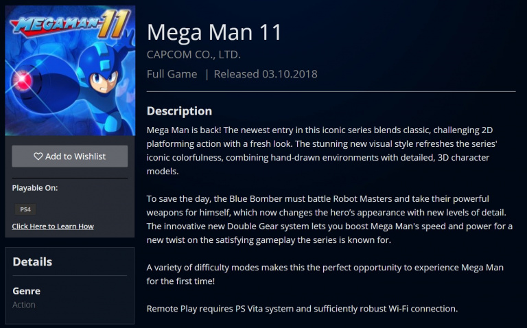 Mega Man 11 calé au mois d'octobre sur le PlayStation Store
