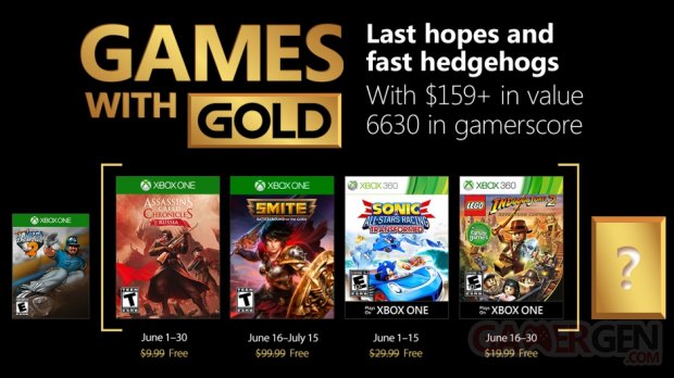 Xbox Live Gold : les jeux du mois de juin dévoilés