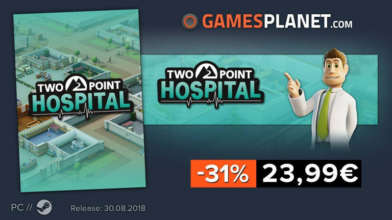 Gamesplanet : Une réduction pour la précommande de Two Point Hospital