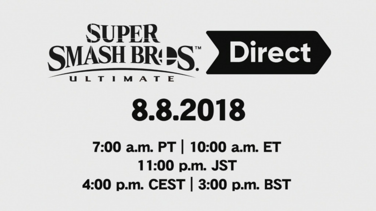 Un Super Smash Bros. Ultimate Direct programmé au 8 août