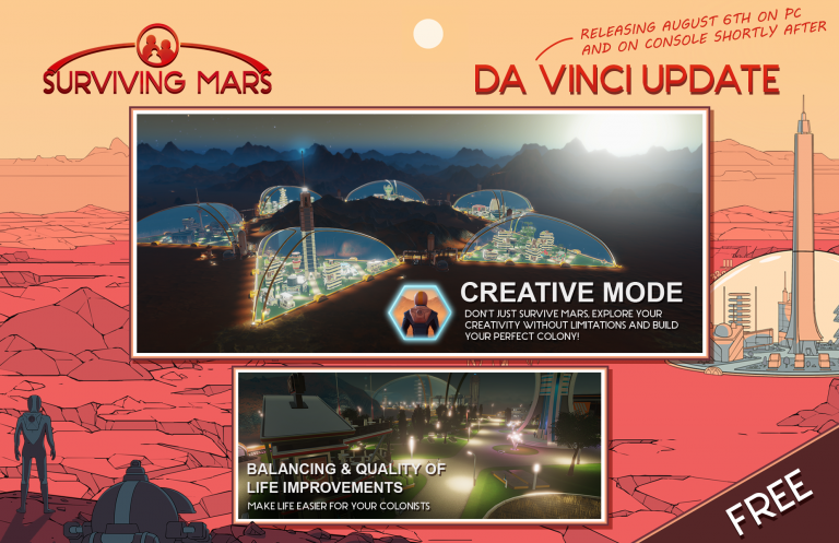 Surviving Mars : un mode "créatif" dans la mise à jour "Da Vinci" 
