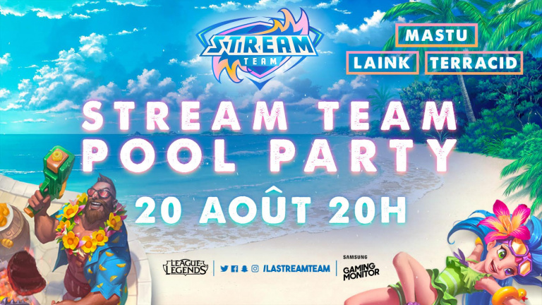 Stream Team Pool Party : Laink, Terracid et Mastu s'affrontent sur League of Legends !